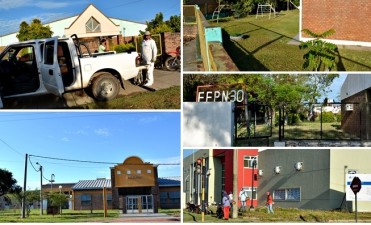EL MUNICIPIO DESMALEZA Y FUMIGA LAS ESCUELAS PARA EL INICIO DEL CICLO LECTIVO 2017