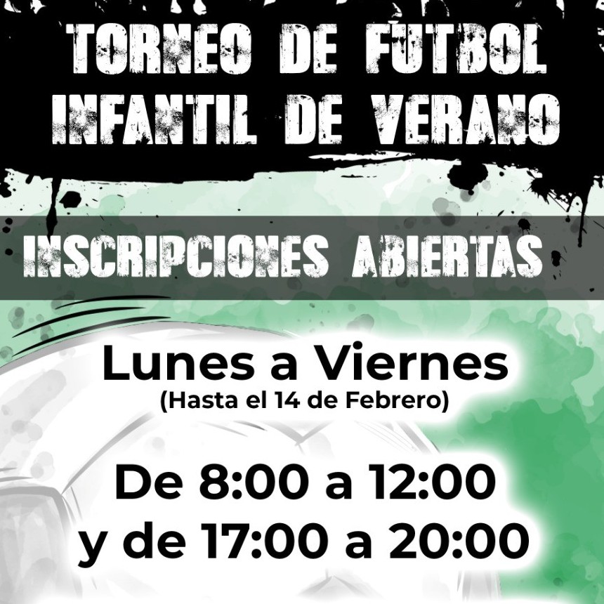 SE ABREN INSCRIPCIONES AL TORNEO DE FÚTBOL DE VERANO
