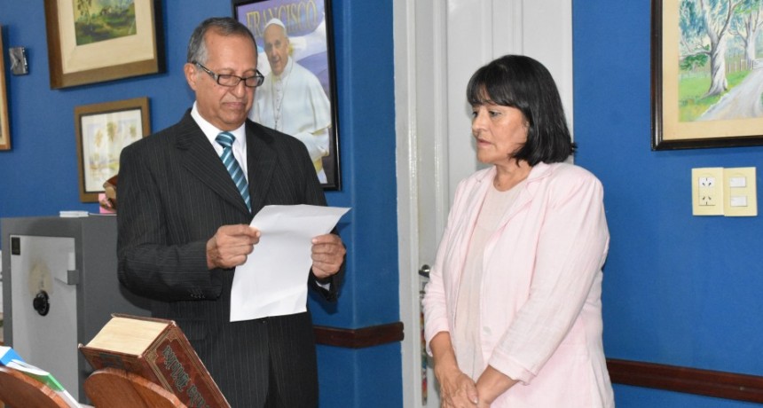 EL INTENDENTE PAPP TOMÓ JURAMENTO A LA SECRETARIA DE CULTURA, TURISMO Y DEPORTES
