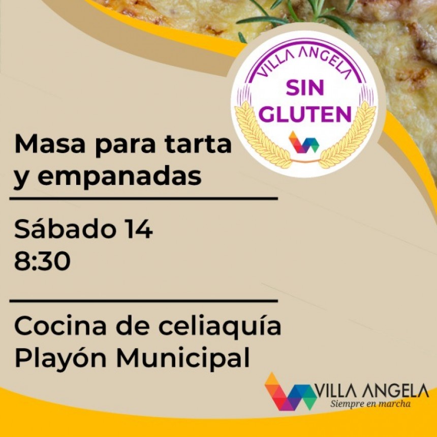TALLER GRATUITO DE REALIZACIÓN DE MASAS APTAS PARA CELÍACOS