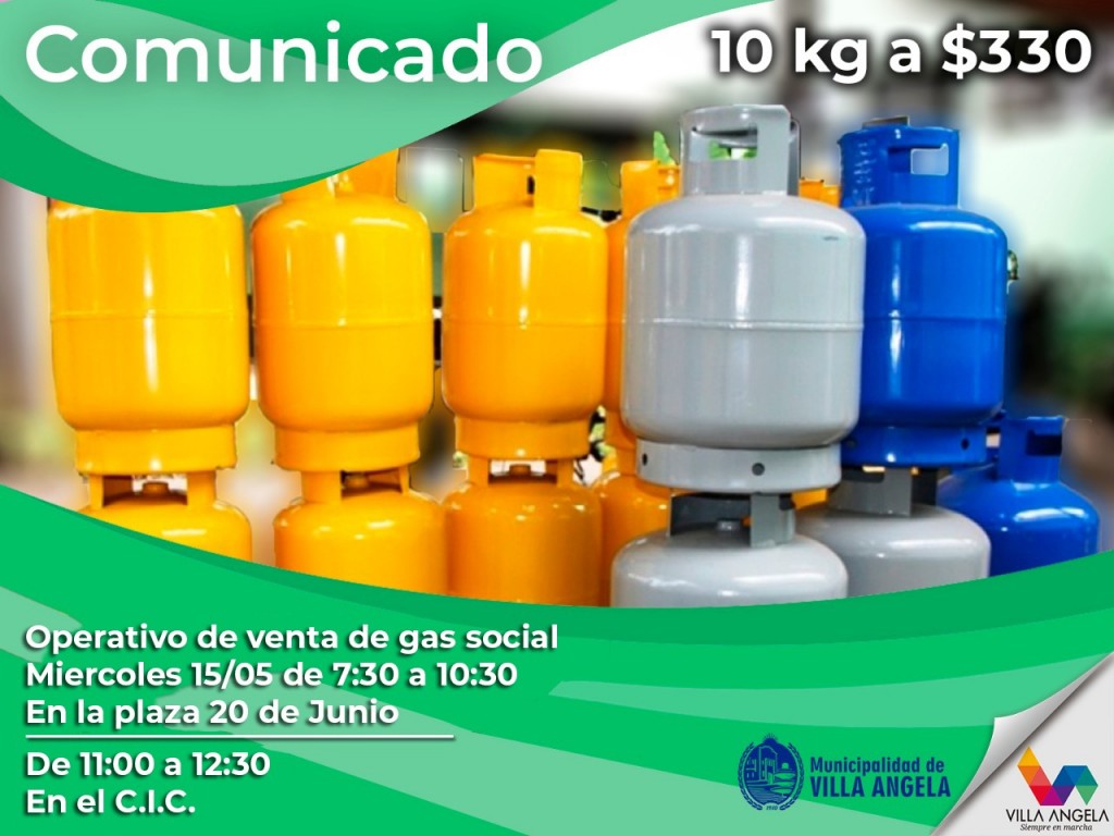 DOBLE OPERATIVO DE GAS SOCIAL EN VILLA ÁNGELA
