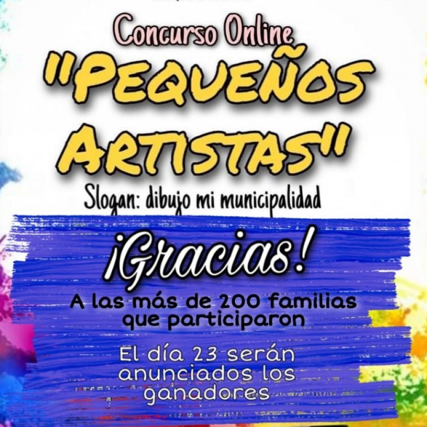 EL MUNICIPIO ANUNCIA EL CIERRE DEL CONCURSO INFANTIL “PEQUEÑOS ARTISTAS”