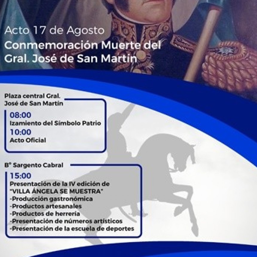 EL MUNICIPIO INVITA A PARTICIPAR DEL ACTO DEL 17 DE AGOSTO
