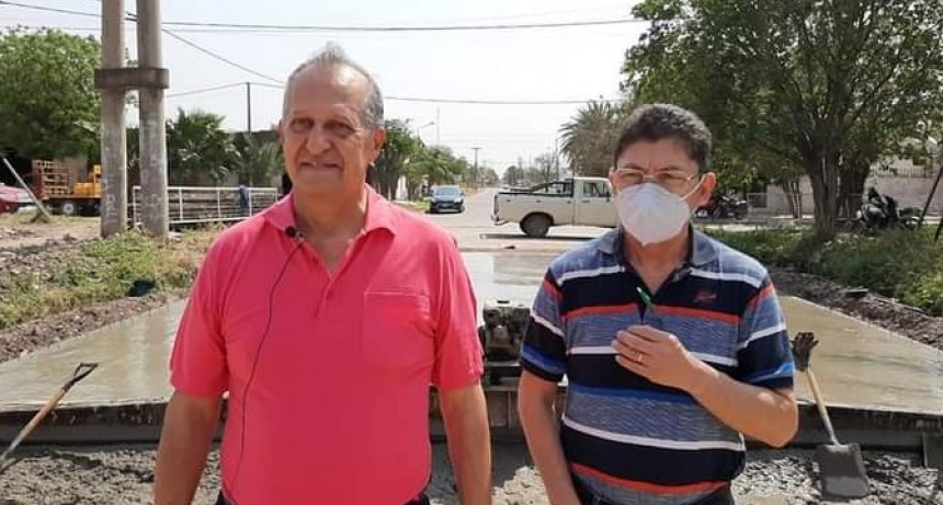 PAPP SUPERVISÓ LA OBRA DE PAVIMENTO EN OSUNA DE MAS DE 8 METROS DE ANCHO