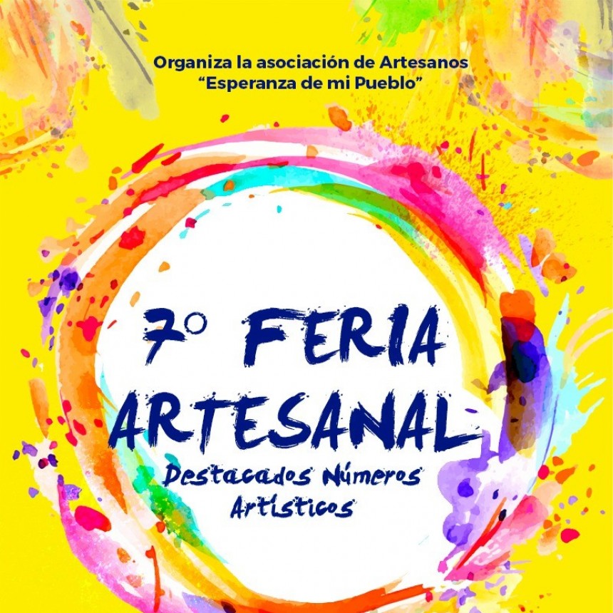 CULTURA INVITA A PARTICIPAR DE LA 7MA FERIA ARTESANAL EL DOMINGO 14
